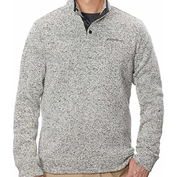 Eddie Bauer Mens Heavyweight Radiator Fleece Quarter Snap Pullover X-Large - Picture 2 of 2